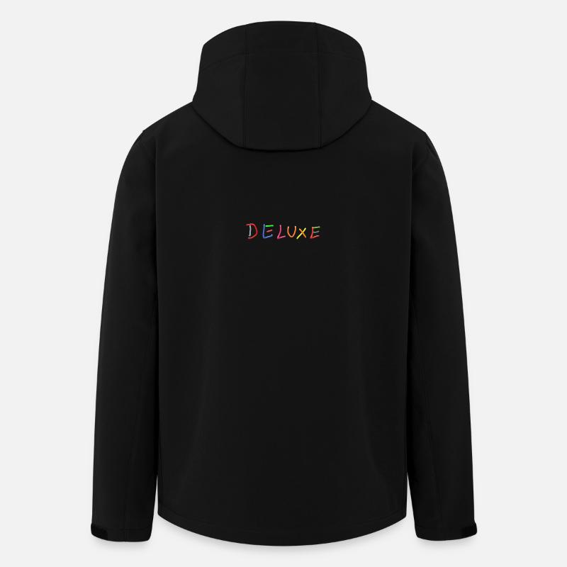 Deluxe Regenbogen Schriftzug - Recycelte Männer Softshell-Jacke von Stanley/Stella - Schwarz
