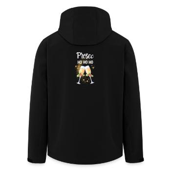 Prosecco Weihnachten - Recycelte Männer Softshell-Jacke von Stanley/Stella - Schwarz - Hinten - AI Model Male 185 light (185cm)