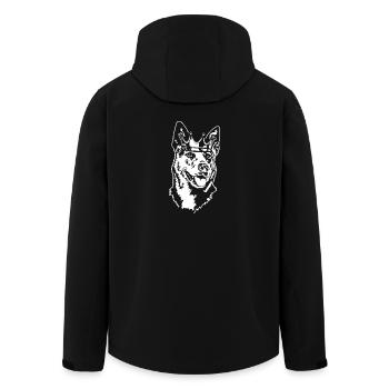 Australian Cattle Dog Crown Dogs Dog Wilsigns - Men’s Recycled Softshell Jacket by Stanley/Stella - black - Back - AI Model Male 185 light (185cm)