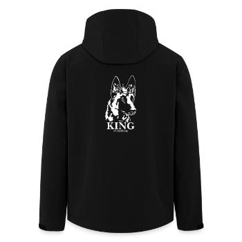 Malinois Roi de tout Dire Chiens Wilsigns - Veste softshell homme en polyester recyclé Stanley/Stella - noir - Dos - AI Model Male 185 light (185cm)
