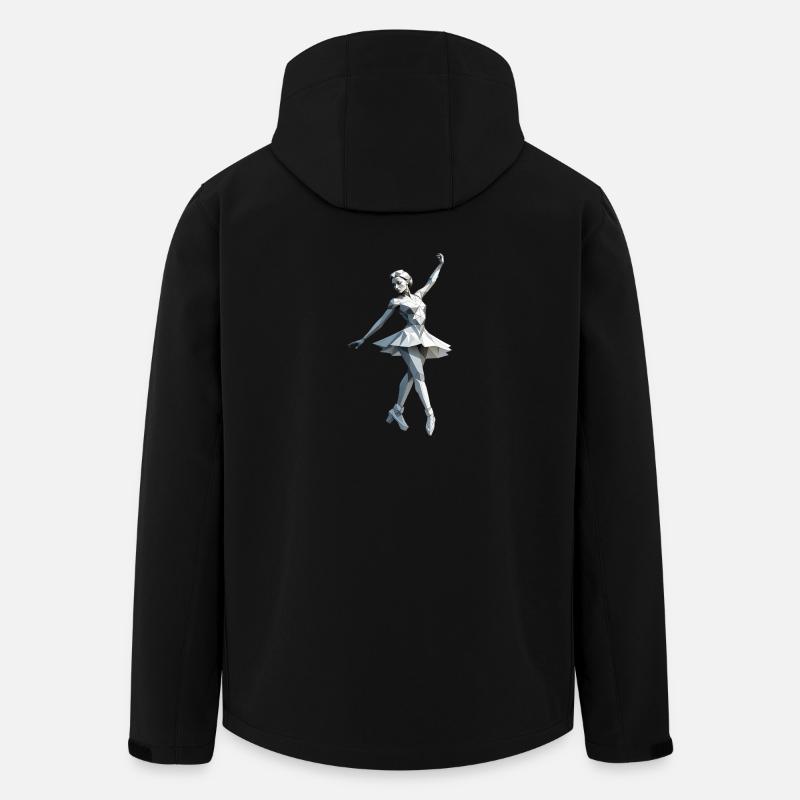 Ballerine Low Poly - Ballet Design - Veste softshell homme en polyester recyclé Stanley/Stella - noir