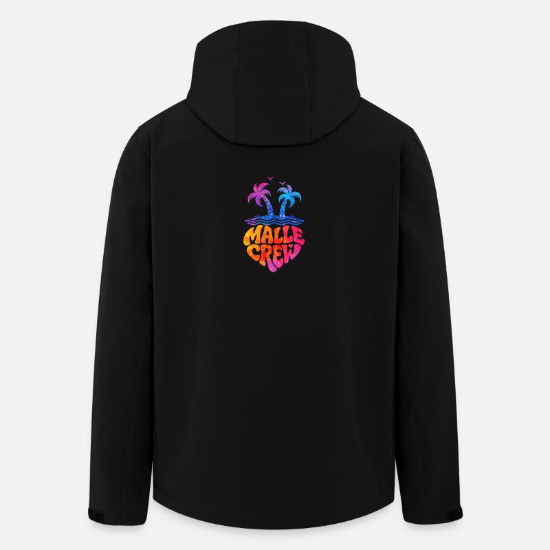 Malle Crew Palm Island Vibes - Men’s Recycled Softshell Jacket by Stanley/Stella - black