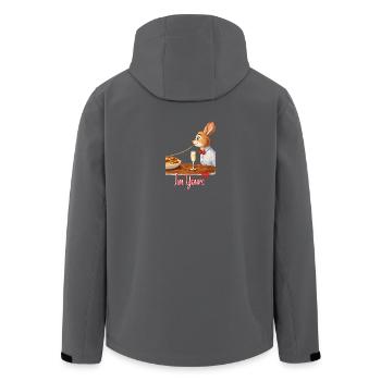 Playful Romantic Couples Illustration. I’m Yours - Men’s Recycled Softshell Jacket by Stanley/Stella - black - Back - AI Model Male 185 light (185cm)