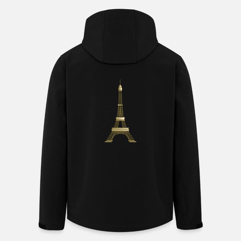 tour Eiffel - Veste softshell homme en polyester recyclé Stanley/Stella - noir