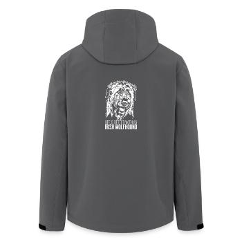 La vie des lévriers irlandais est meilleure Chiens Wilsigns - Veste softshell homme en polyester recyclé Stanley/Stella - noir - Dos - AI Model Male 185 light (185cm)