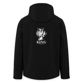Weimaraner Longhair King of everything Wilsigns - Men’s Recycled Softshell Jacket by Stanley/Stella - black - Back - AI Model Male 185 light (185cm)