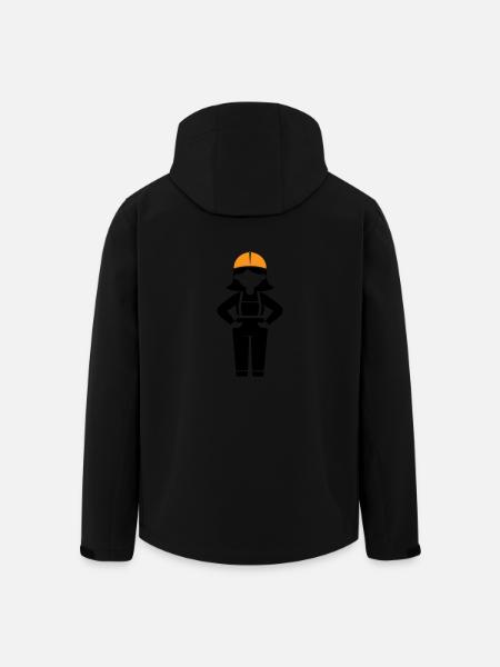 Bauarbeiter Frau - Recycelte Männer Softshell-Jacke von Stanley/Stella - Schwarz