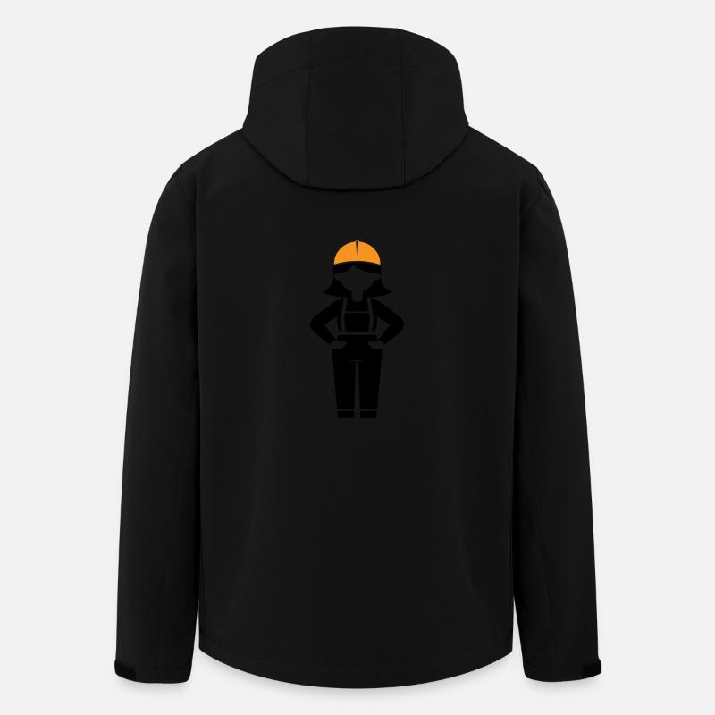 Ouvrière du bâtiment Femme - Veste softshell homme en polyester recyclé Stanley/Stella - noir