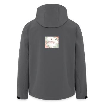 Bonne aquarelle pour la Journée internationale des femmes - Veste softshell homme en polyester recyclé Stanley/Stella - noir - Dos - AI Model Male 185 light (185cm)