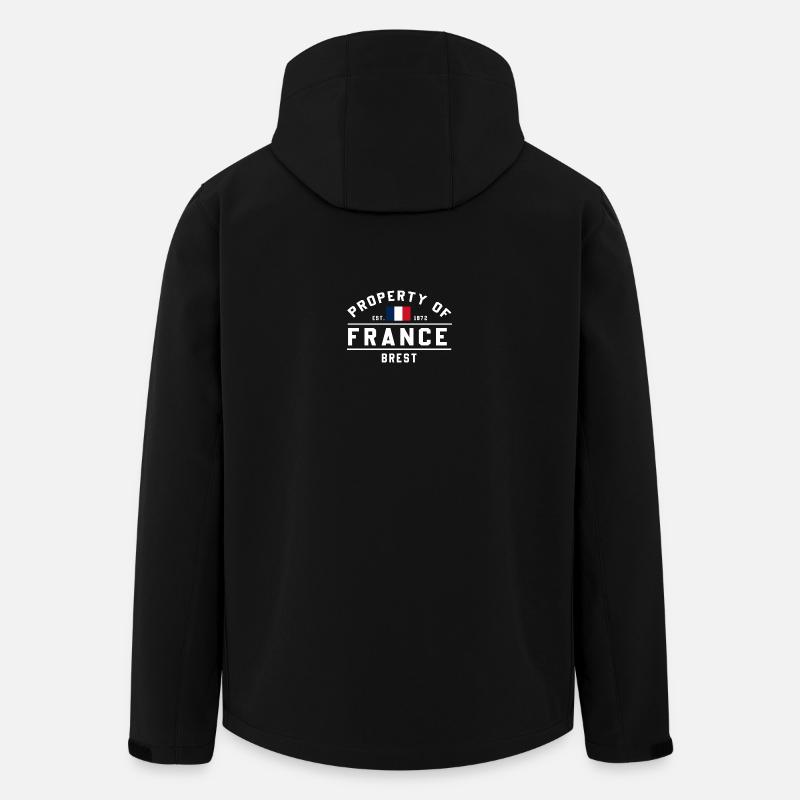 French Ownership Brest Logo - Men’s Recycled Softshell Jacket by Stanley/Stella - black