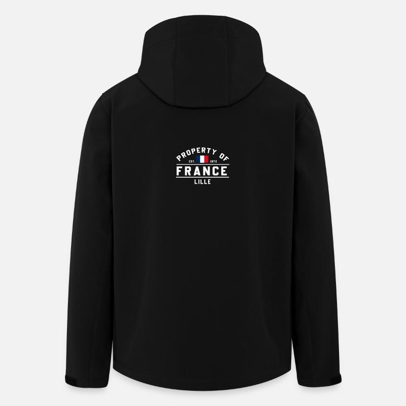 Drapeau français petit design - Veste softshell homme en polyester recyclé Stanley/Stella - noir
