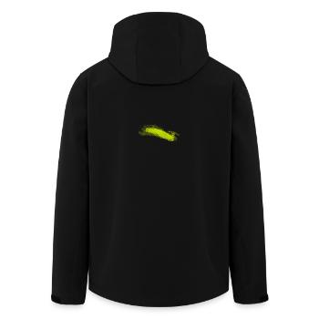 Coup de pinceau néon à la lime - Veste softshell homme en polyester recyclé Stanley/Stella - noir - Dos - AI Model Male 185 light (185cm)