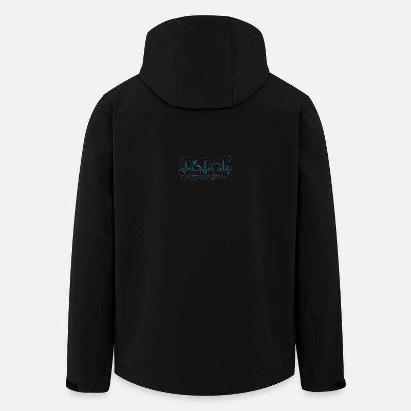 Konfetti im Herzen - Blau - Recycelte Männer Softshell-Jacke von Stanley/Stella - Schwarz