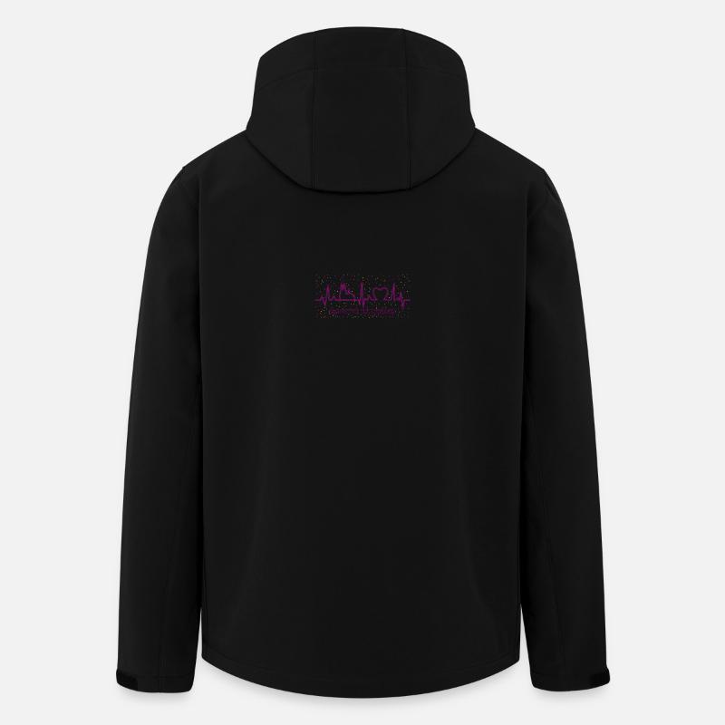 Konfetti im Herzen - Pink - Recycelte Männer Softshell-Jacke von Stanley/Stella - Schwarz