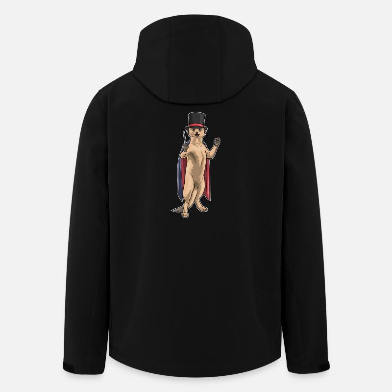Baguette de sorcier suricate - Veste softshell homme en polyester recyclé Stanley/Stella - noir