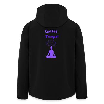 Gottes Tempel - Recycelte Männer Softshell-Jacke von Stanley/Stella - Schwarz - Hinten - AI Model Male 185 light (185cm)