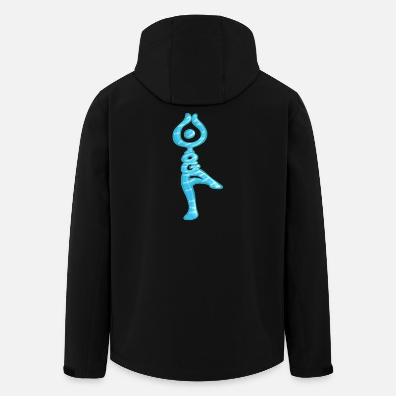 Yoga, gezogenes Wort - Recycelte Männer Softshell-Jacke von Stanley/Stella - Schwarz