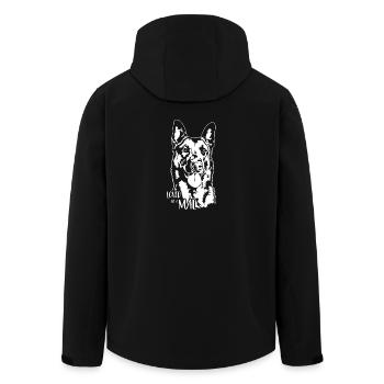 Aimé par un chien malinois Mal dire chiens Wilsigns - Veste softshell homme en polyester recyclé Stanley/Stella - noir - Dos - AI Model Male 185 light (185cm)