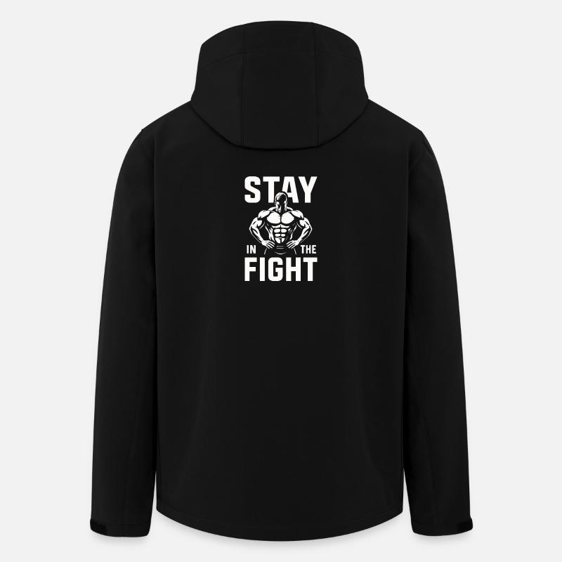 Bleib im Fight Gym Motivation - Recycelte Männer Softshell-Jacke von Stanley/Stella - Schwarz