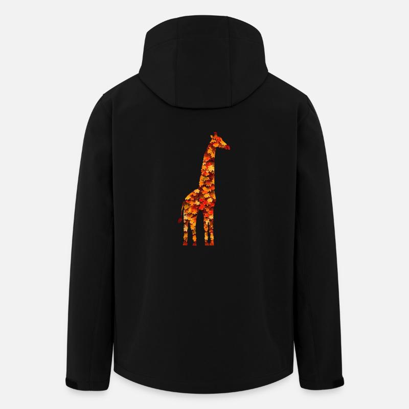 Herbstgiraffe - Recycelte Männer Softshell-Jacke von Stanley/Stella - Schwarz