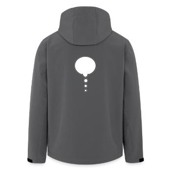 Denkblase Design - Recycelte Männer Softshell-Jacke von Stanley/Stella - Anthrazit - Hinten - AI Model Male 185 light (185cm)