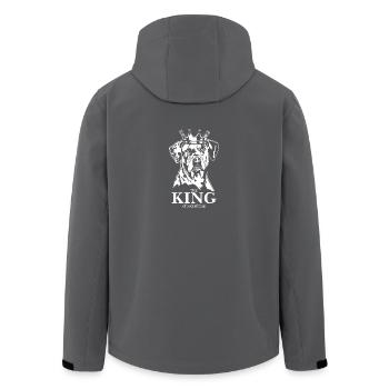 Catahoula Leopard Dog King of everything Wilsigns - Men’s Recycled Softshell Jacket by Stanley/Stella - black - Back - AI Model Male 185 light (185cm)