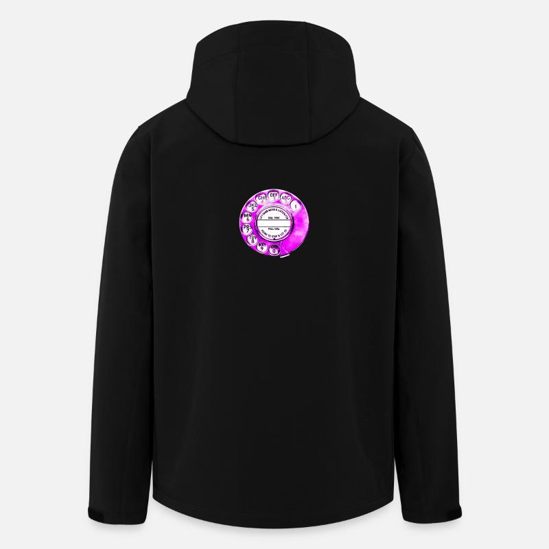 Vintage Rotary Telefon Wählscheibe Retro - Recycelte Männer Softshell-Jacke von Stanley/Stella - Schwarz