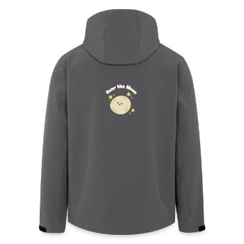 Over_the_Moon Phrases Slang Idiom funny cutedesign - Men’s Recycled Softshell Jacket by Stanley/Stella - black - Back - AI Model Male 185 light (185cm)