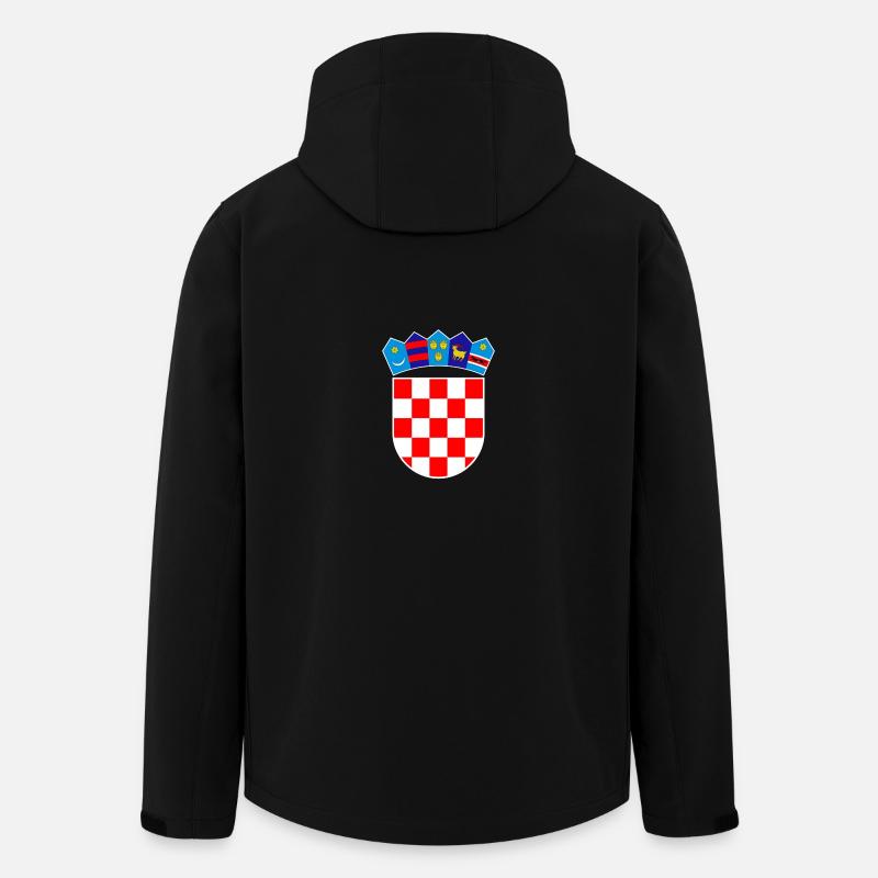 Kroatien Wappen croatia Land Geschenkidee - Recycelte Männer Softshell-Jacke von Stanley/Stella - Schwarz