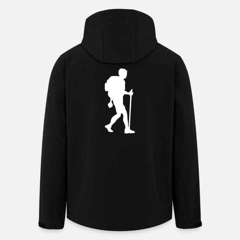 Wanderer Backpacker weiß - Recycelte Männer Softshell-Jacke von Stanley/Stella - Schwarz
