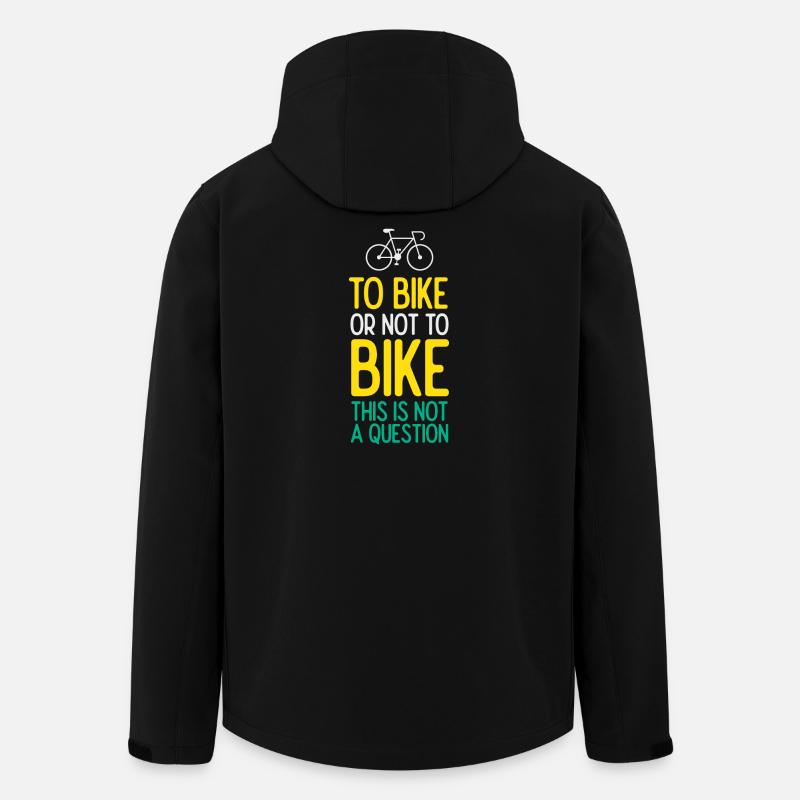 Mit dem Fahrrad oder nicht mit dem Fahrrad. Das ist keine Frage - Recycelte Männer Softshell-Jacke von Stanley/Stella - Schwarz