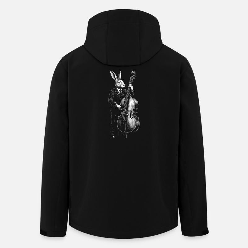 Bassiste Jazz Rabbit - Veste softshell homme en polyester recyclé Stanley/Stella - noir