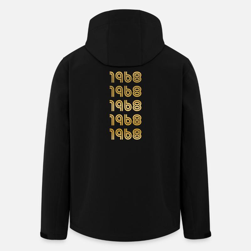 Jahr 1968 - Recycelte Männer Softshell-Jacke von Stanley/Stella - Schwarz