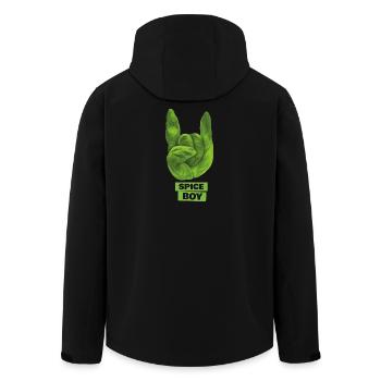 Spiceboy - Basil - Devil Horns - Rock 'n' Roll - Men’s Recycled Softshell Jacket by Stanley/Stella - black - Back - AI Model Male 185 light (185cm)