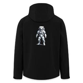 Astronaut - Beruf Design Sticker - Recycelte Männer Softshell-Jacke von Stanley/Stella - Schwarz - Hinten - AI Model Male 185 light (185cm)