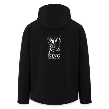 Français Bulldog Roi de tout ce qui concerne les chiens - Veste softshell homme en polyester recyclé Stanley/Stella - noir - Dos - AI Model Male 185 light (185cm)