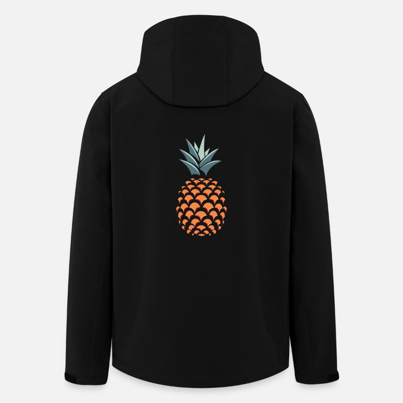 3D Ananas - Recycelte Männer Softshell-Jacke von Stanley/Stella - Schwarz