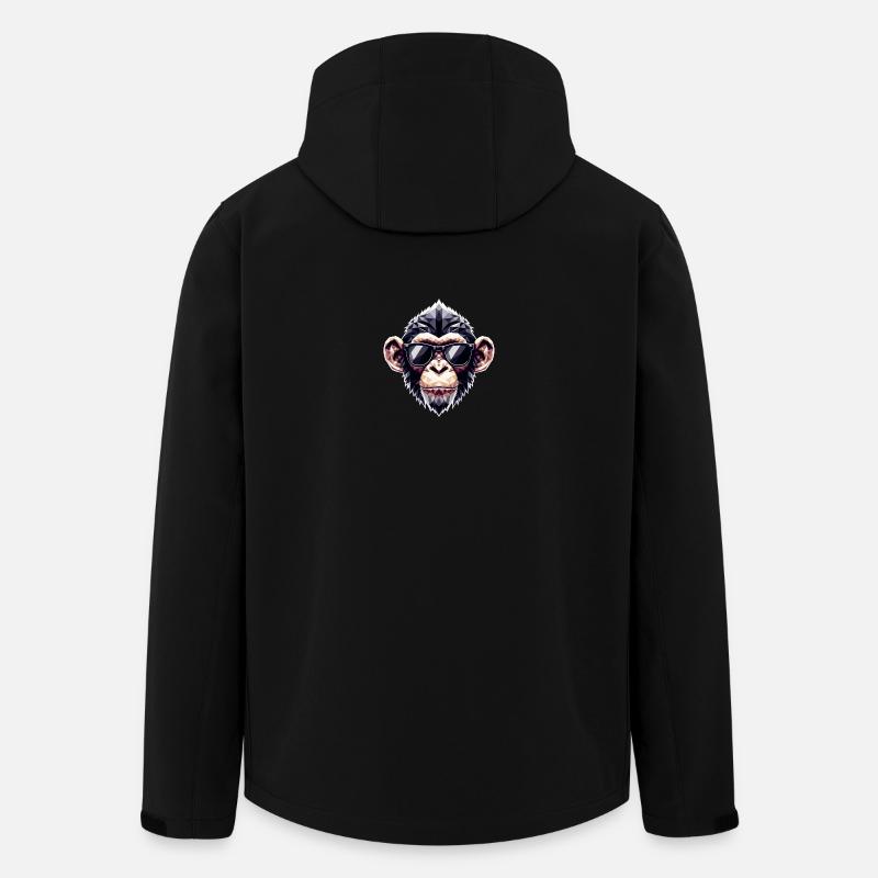 Lunettes de Singe Polygone - Veste softshell homme en polyester recyclé Stanley/Stella - noir