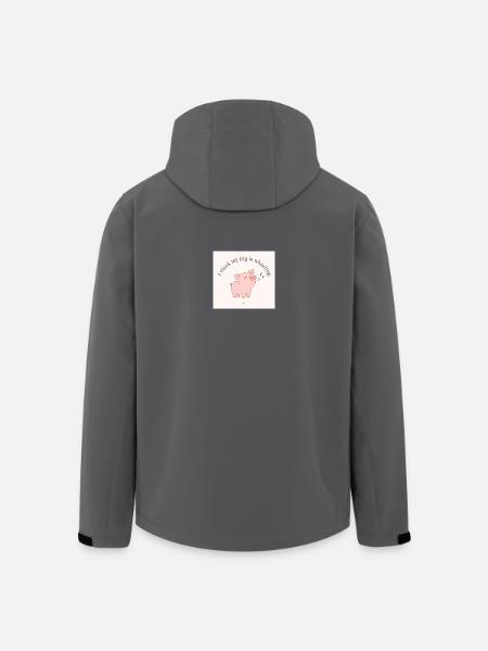 Je crois que mon cochon siffle - Veste softshell homme en polyester recyclé Stanley/Stella - noir