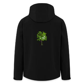 tree - Men’s Recycled Softshell Jacket by Stanley/Stella - black - Back - AI Model Male 185 light (185cm)