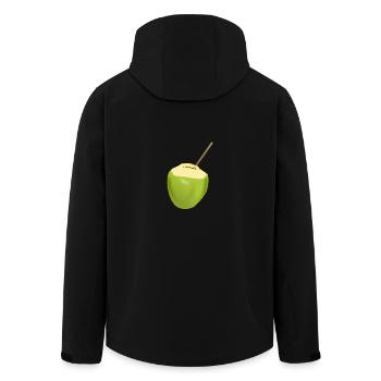 Coconut milk - Men’s Recycled Softshell Jacket by Stanley/Stella - black - Back - AI Model Male 185 light (185cm)