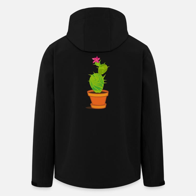 A cactus with blossom - Men’s Recycled Softshell Jacket by Stanley/Stella - black