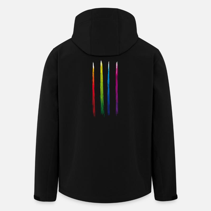 Bande de couleurs - Veste softshell homme en polyester recyclé Stanley/Stella - noir