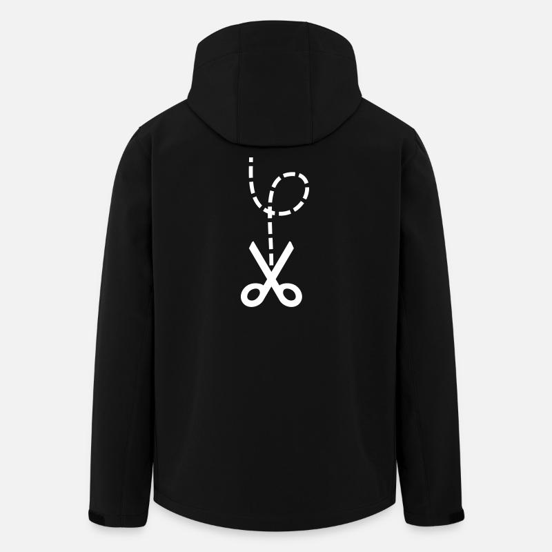 Schere – Herzschmerz & Anleitung Meme Design - Recycelte Männer Softshell-Jacke von Stanley/Stella - Schwarz