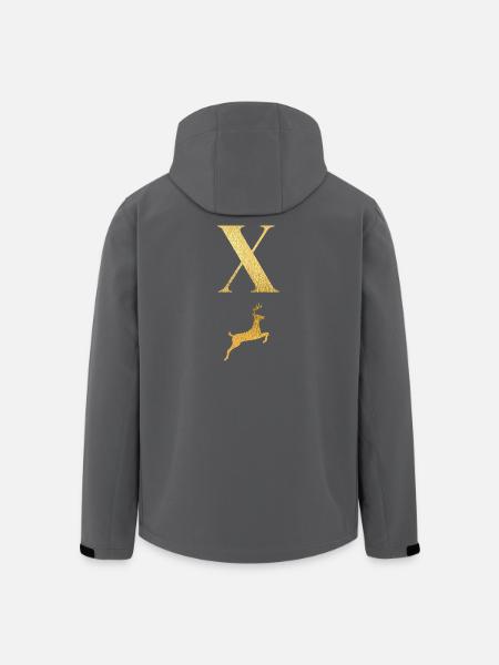 Buchstabe x Goldener Hirsch - Geschenkidee - Recycelte Männer Softshell-Jacke von Stanley/Stella - Schwarz