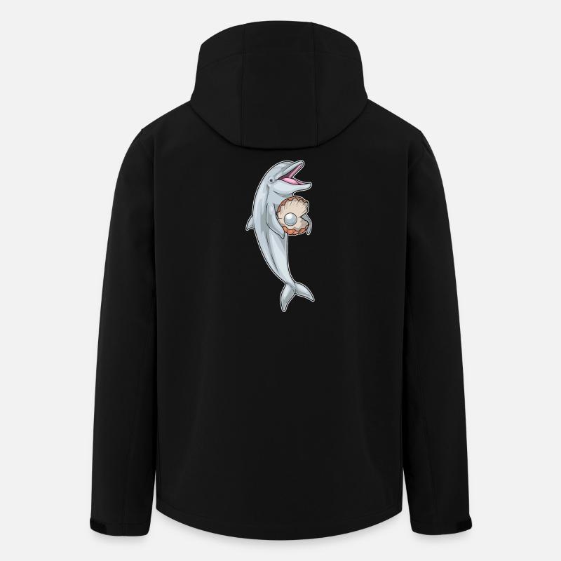 Delfin Perle - Recycelte Männer Softshell-Jacke von Stanley/Stella - Schwarz