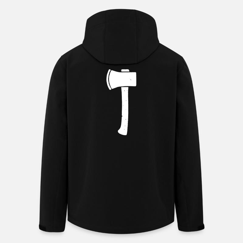 Axt Beil Werkzeug Vektor - Recycelte Männer Softshell-Jacke von Stanley/Stella - Schwarz