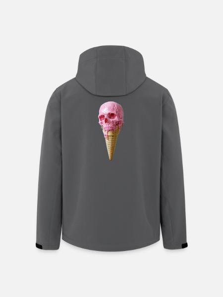 Pink Skull Eiscreme Kunst - Men’s Recycled Softshell Jacket by Stanley/Stella - black