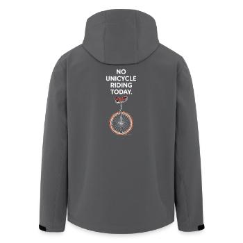 Pas de monocycle aujourd’hui Mention pour - Veste softshell homme en polyester recyclé Stanley/Stella - noir - Dos - AI Model Male 185 light (185cm)