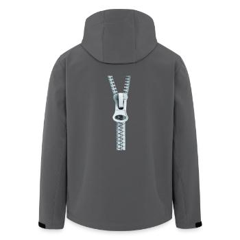 OPEN? - Recycelte Männer Softshell-Jacke von Stanley/Stella - Schwarz - Hinten - AI Model Male 185 light (185cm)